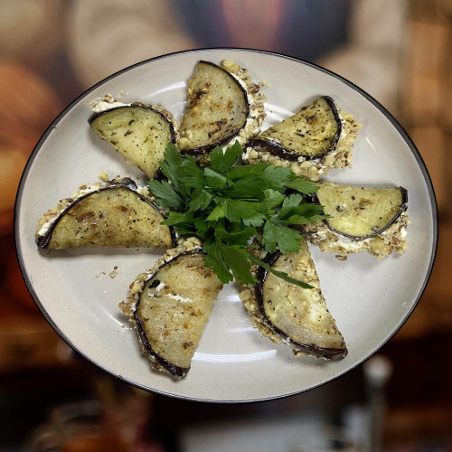 Баклажанові рулетики з горіхом